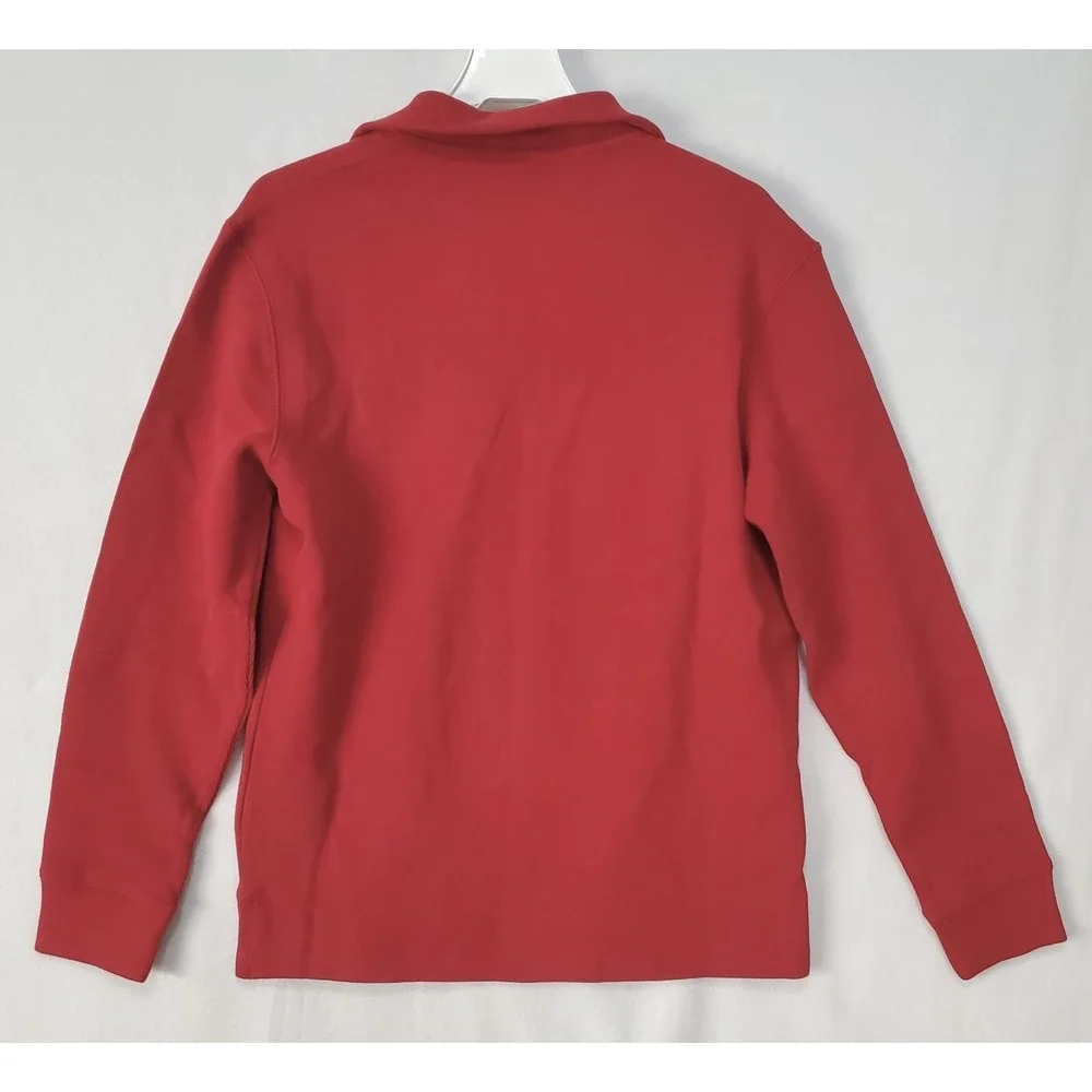 Polo Ralph‎ Lauren Cotton Rib 1/4 Zip Pullover Sweater Red Men's Small NEW!